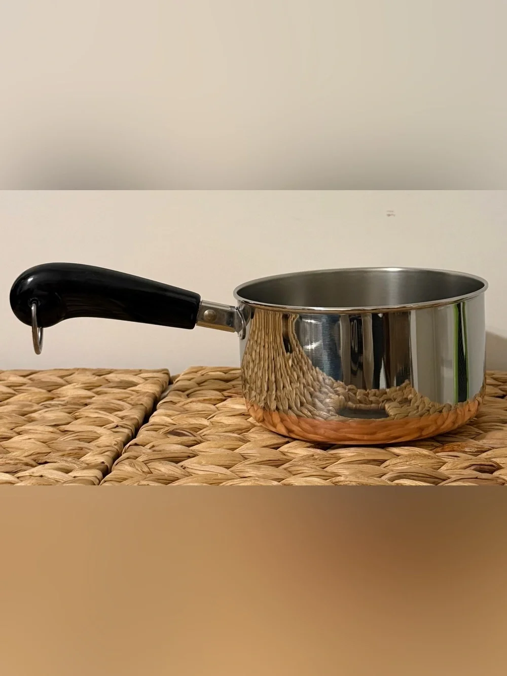 Vintage Revere Ware 1.5 Qt Copper Bottom Saucepan Clinton ILL With Lid